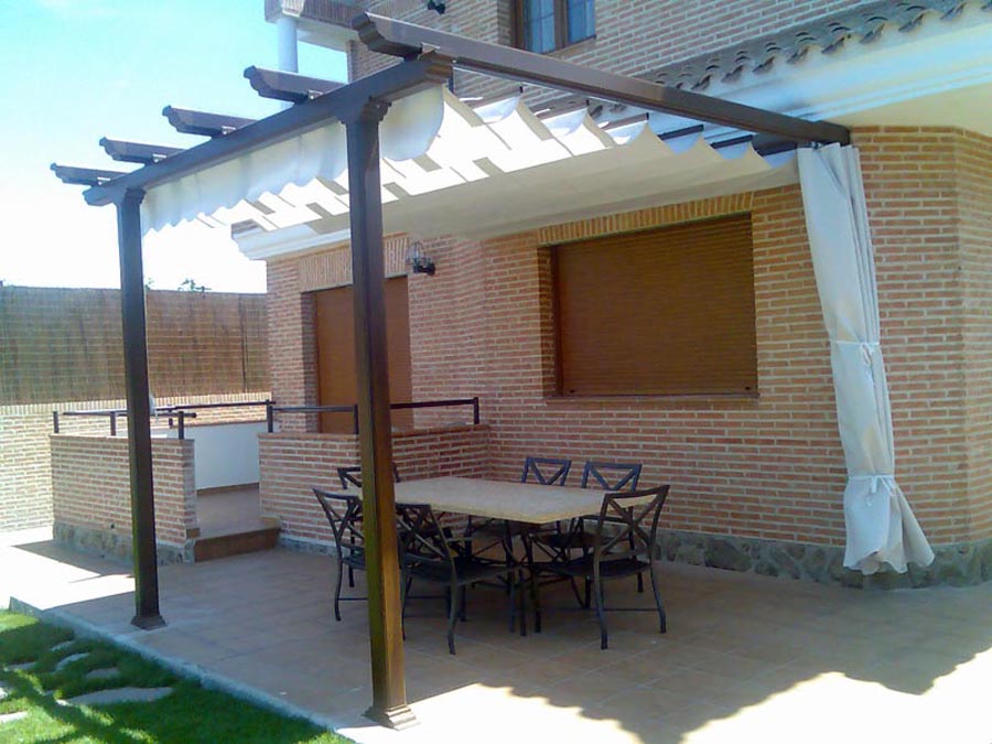 Pérgola con lona para terraza